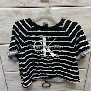XL Calvin Klein jeans crop top